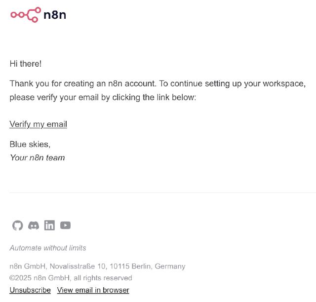 n8n email verify