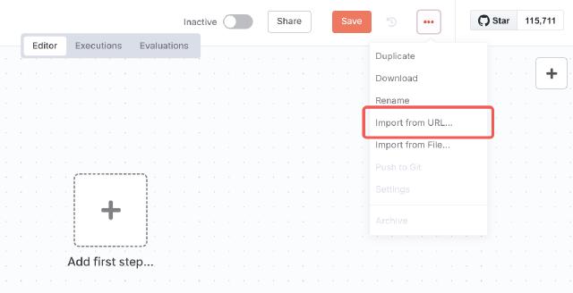 n8n workflow import from URL