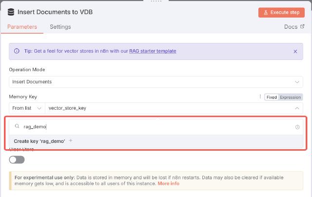 vector insert documents